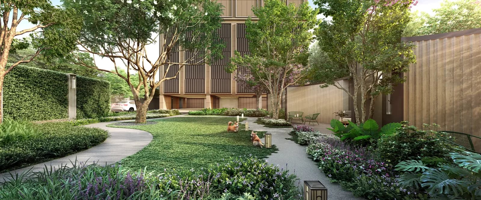 Via ARI garden entrance, computer-generated image by Sansiri